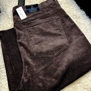 Banana Republic Chocolate Brown Cords. NWT. Size 32/14. Inseam 27 inches.